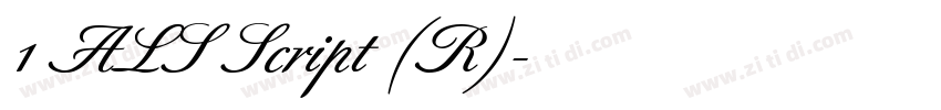 1 ALS Script (R)字体转换